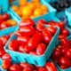 Fresh tomatoes at a grocery store