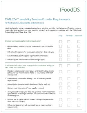 FSMA 204 Traceability Solution Partner Requirements_Retailers_060925